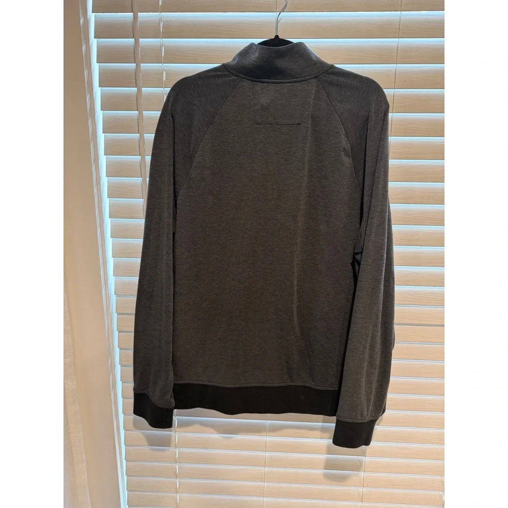 Banana Republic Polartec Full Zip Jacket‎ Mens XL Charcoal Grey Heathered